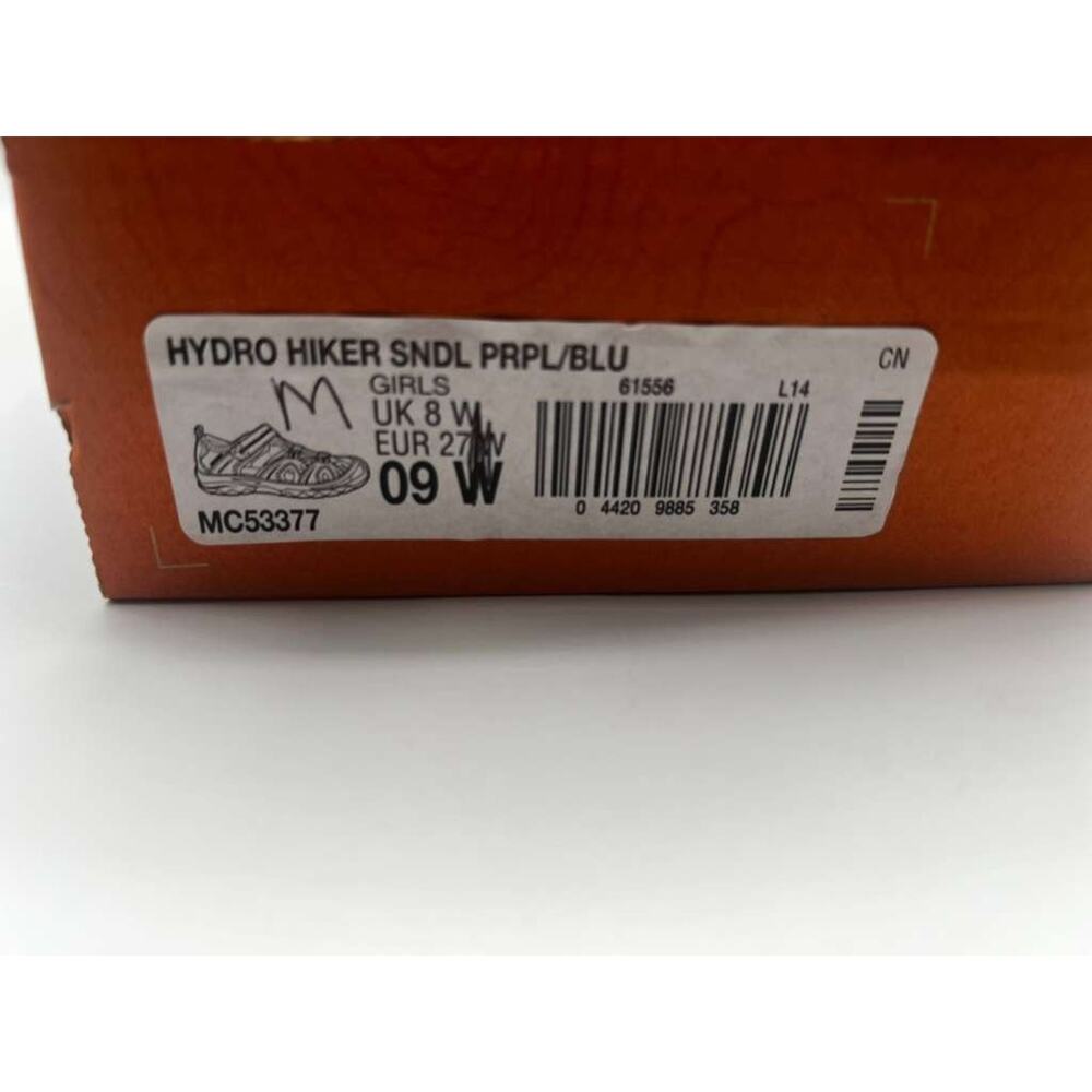 Merrell Hydro Hiker Sandals Girls US 9W EU 27 Purple Water Shoes NEW Box - Picture 7 of 8